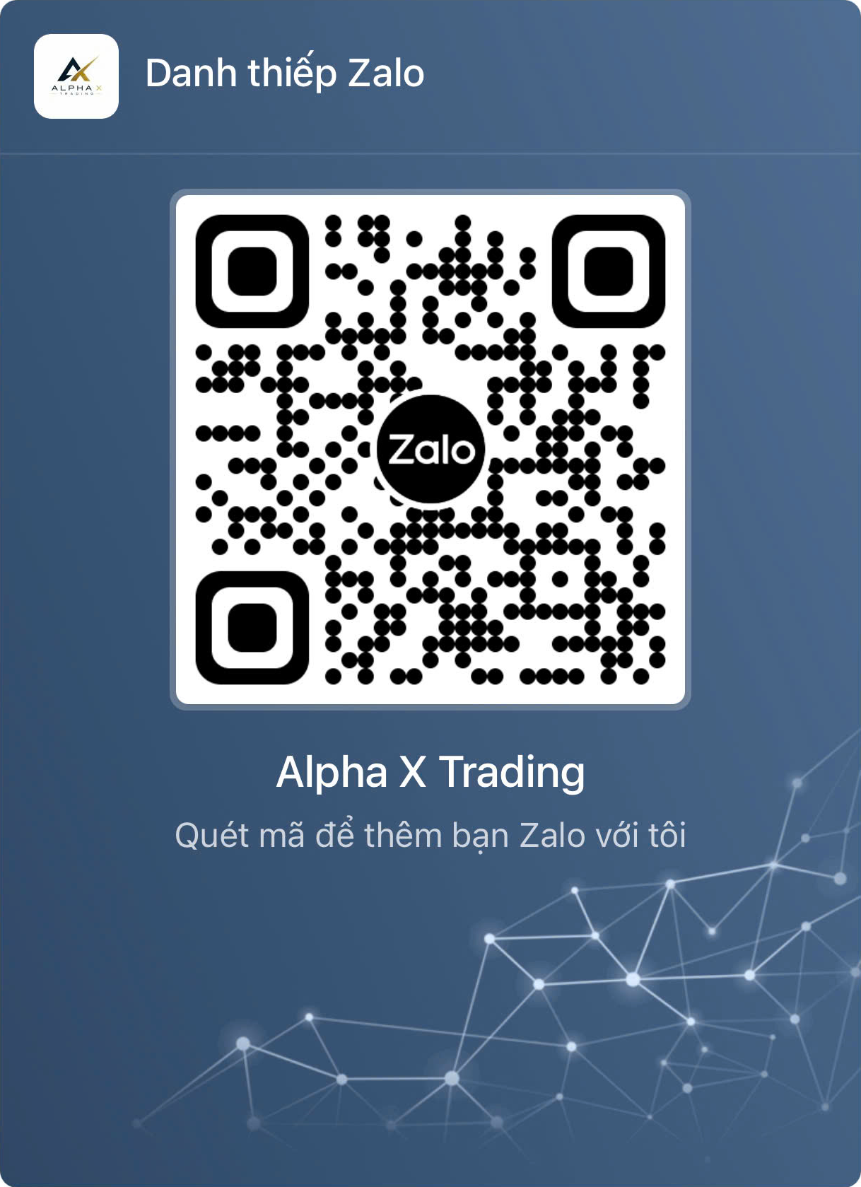 Mã QR Zalo của Alpha X Trading